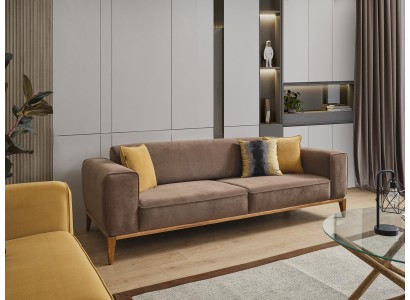 Sofa 3 Sitzer Stoff Dreisitzer Sofas Luxus Wohnzimmer Stil Moderne Couchen