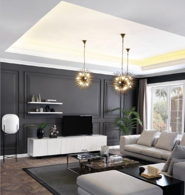 Роскошный телевизионный шкаф для телевизора в гостиной.