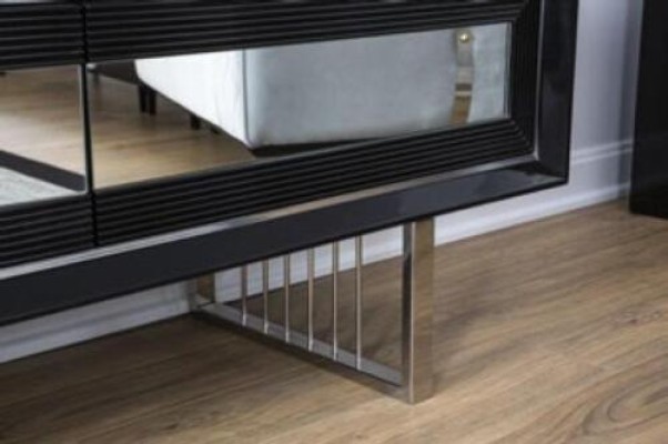 Роскошная стенка для гостиной + комод, тумба под телевизор, полка для гостиной, черный глянец.