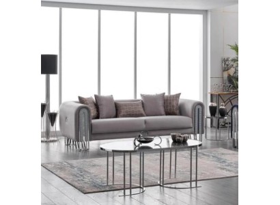 Sofa Luxus Textil Wohnzimmer Dreisitzer 3 Sitz Möbel Couch 240cm Stoff