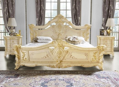 Schlafzimmer Set Design Art déco Luxus Betten Bett Nachttisch 3 tlg.   Спальный гарнитур дизайн ар-деко, роскошная кровать, прикроватная тумбочка 3 предм.